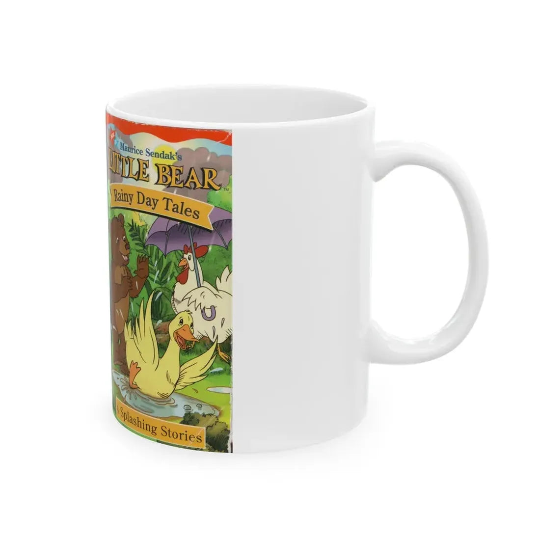 LITTLE BEAR RAINY DAY TALES (VHS COVER) - White Coffee Mug - Go Mug Yourself