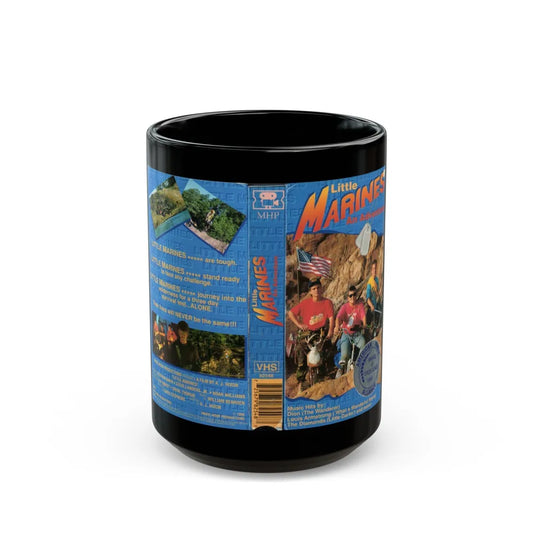 LITTLE MARINES AN ADVENTURE (VHS COVER) - Black Coffee Mug-15oz-Go Mug Yourself