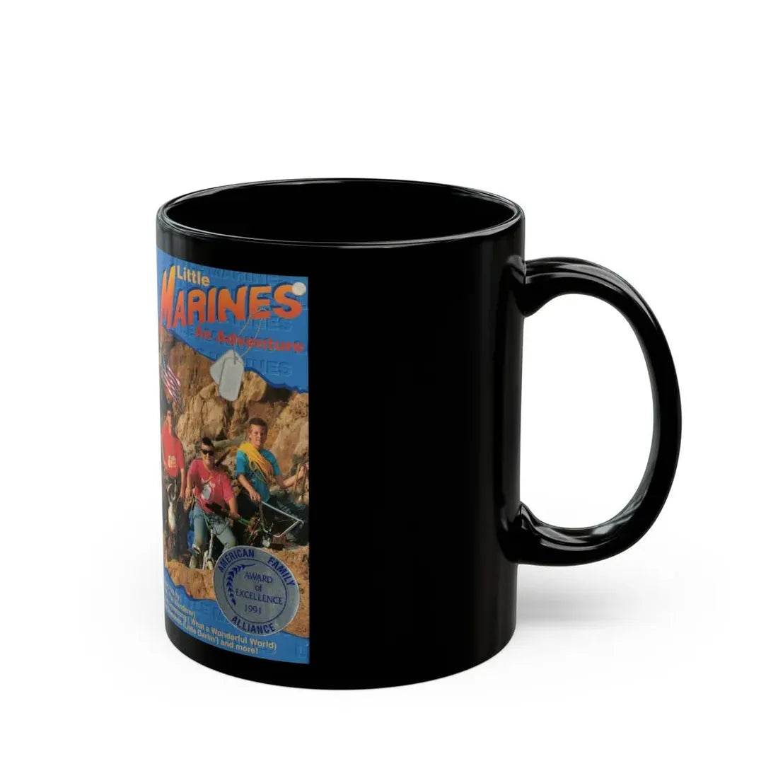 LITTLE MARINES AN ADVENTURE (VHS COVER) - Black Coffee Mug - Go Mug Yourself