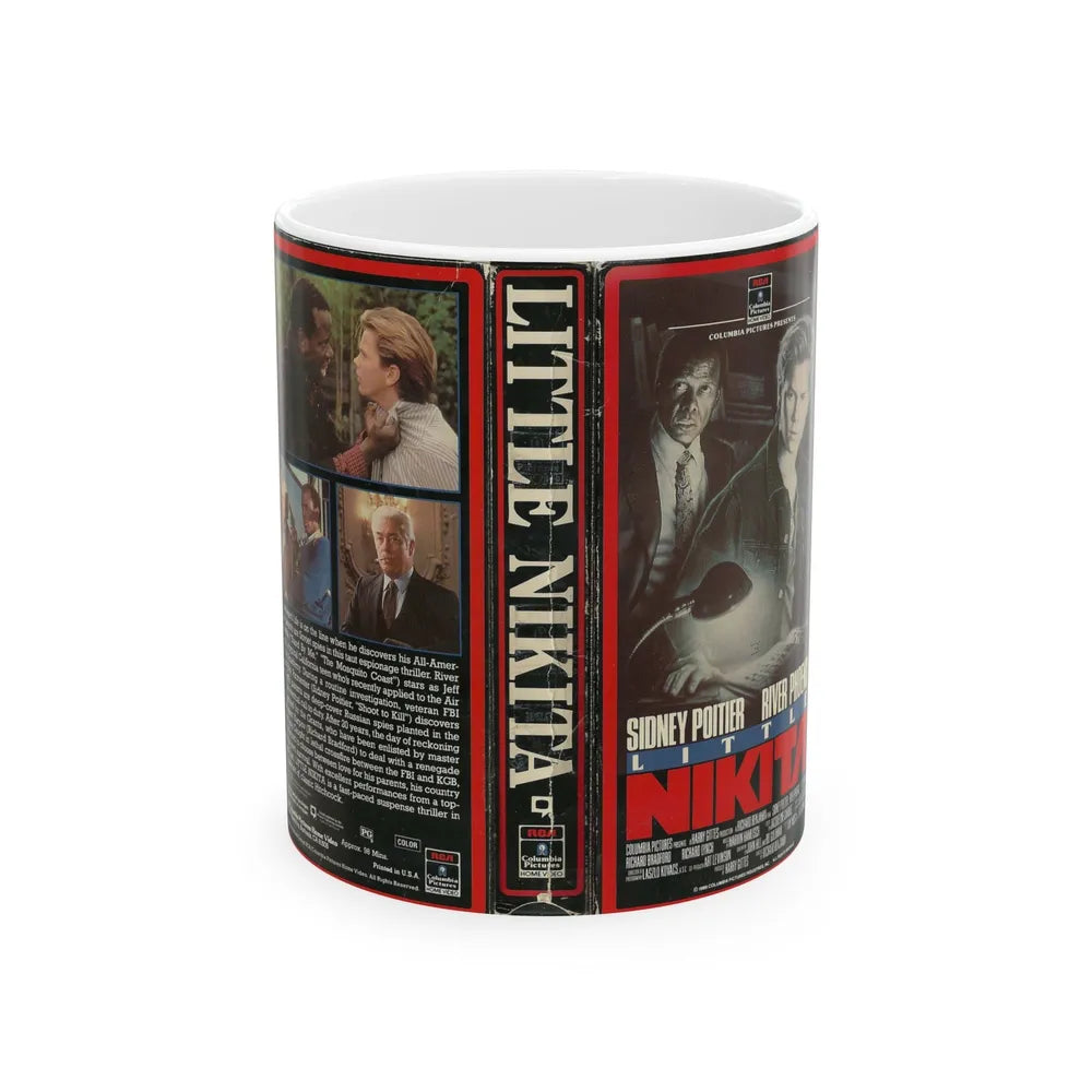 LITTLE NIKITA RIVER PHOENIX SIDNEY POITIER (VHS COVER) - White Coffee Mug-11oz-Go Mug Yourself