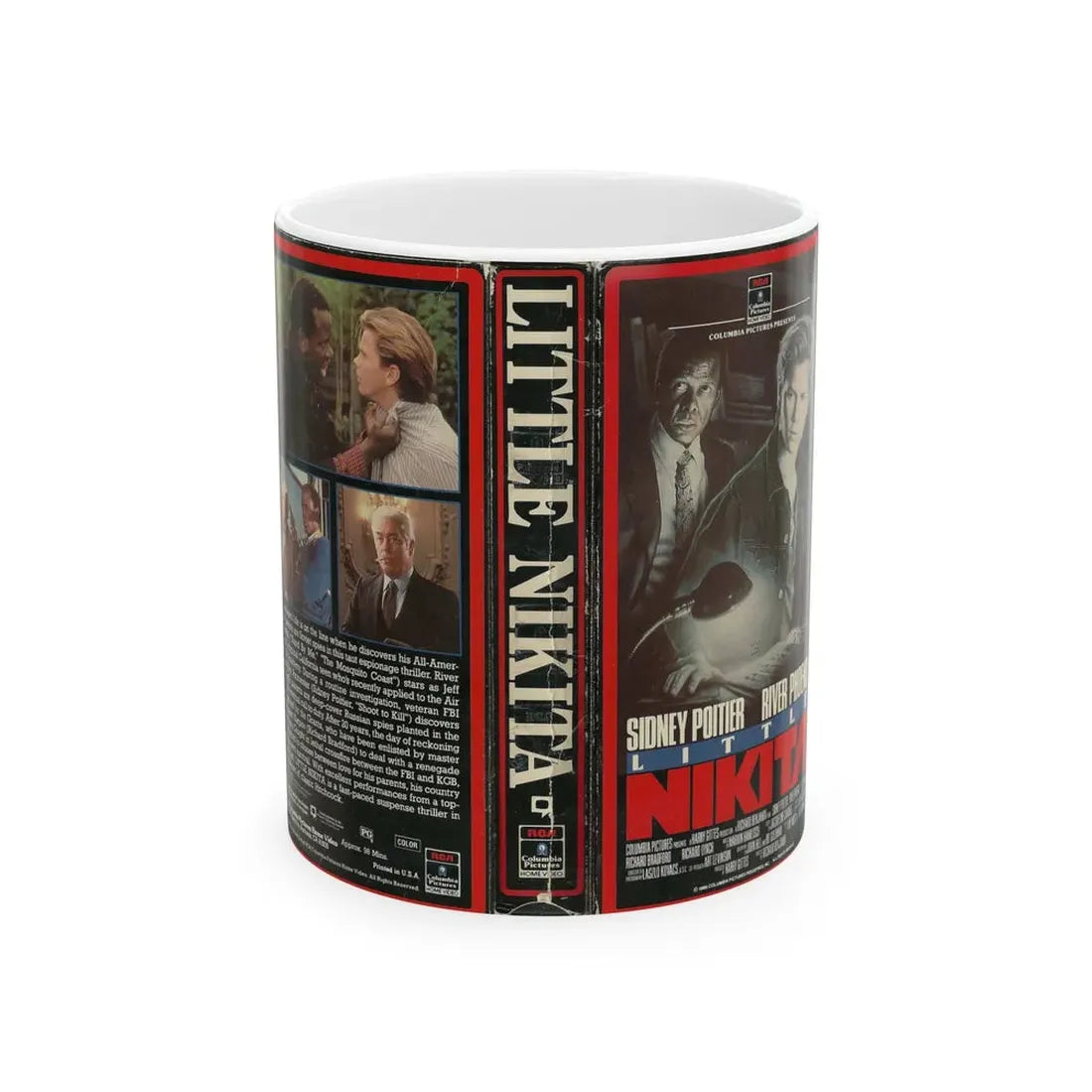 LITTLE NIKITA RIVER PHOENIX SIDNEY POITIER (VHS COVER) - White Coffee Mug 11oz - Go Mug Yourself