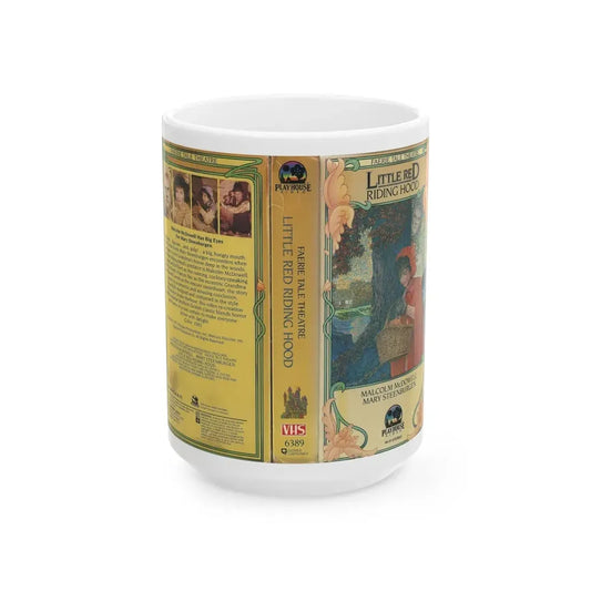 LITTLE RED RIDING HOOD FAERIE TALE THEATRE MALCOLM MCDOWELL MARY STEENBURGEN (VHS COVER) - White Coffee Mug 15oz - Go Mug Yourself
