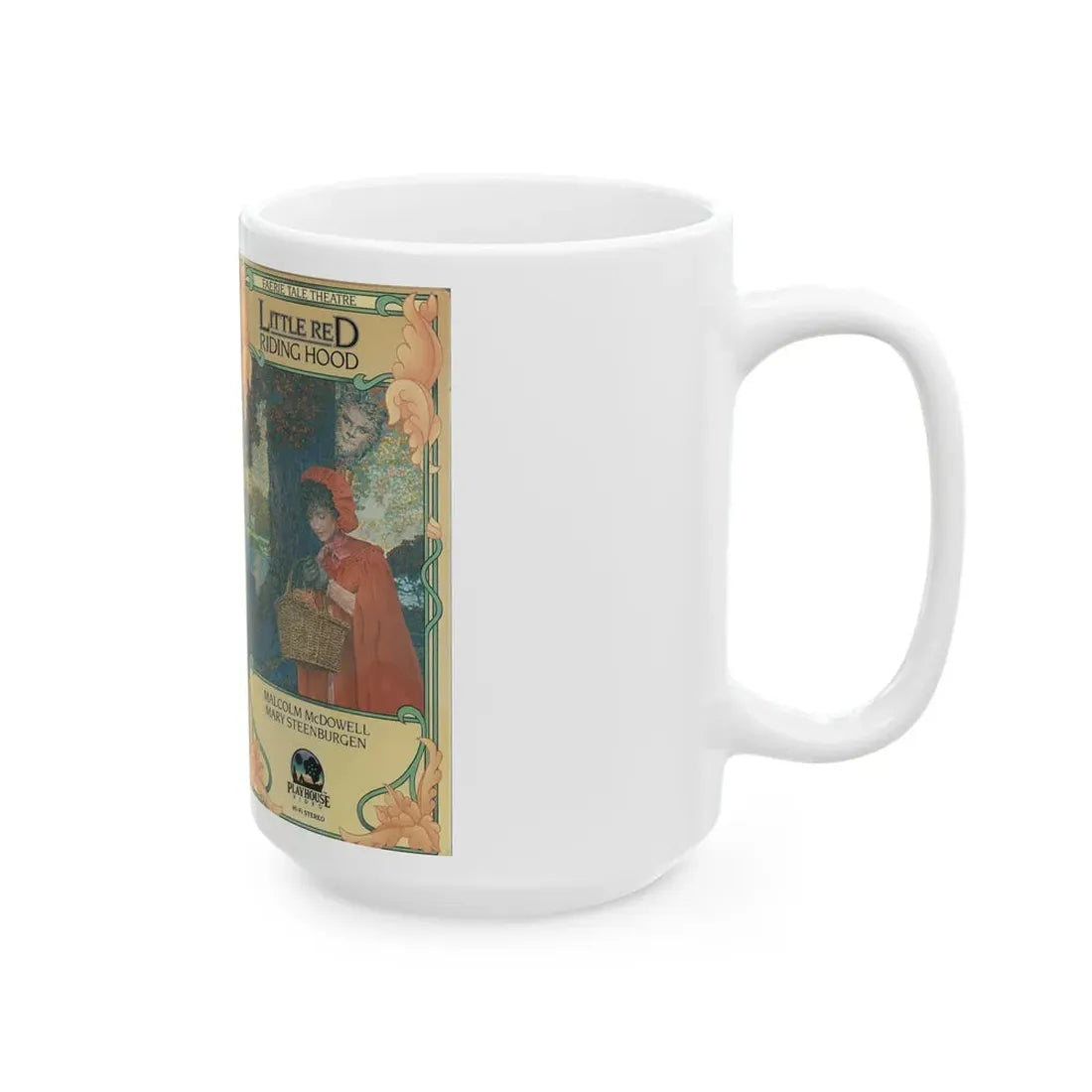 LITTLE RED RIDING HOOD FAERIE TALE THEATRE MALCOLM MCDOWELL MARY STEENBURGEN (VHS COVER) - White Coffee Mug - Go Mug Yourself