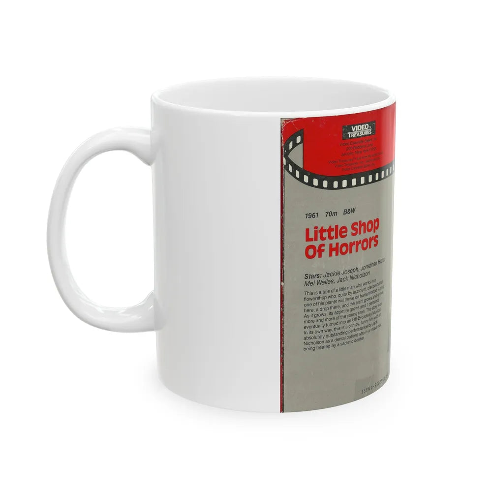 LITTLE SHOP OF HORRORS JACK NICHOLSON (VHS COVER) - White Coffee Mug-Go Mug Yourself