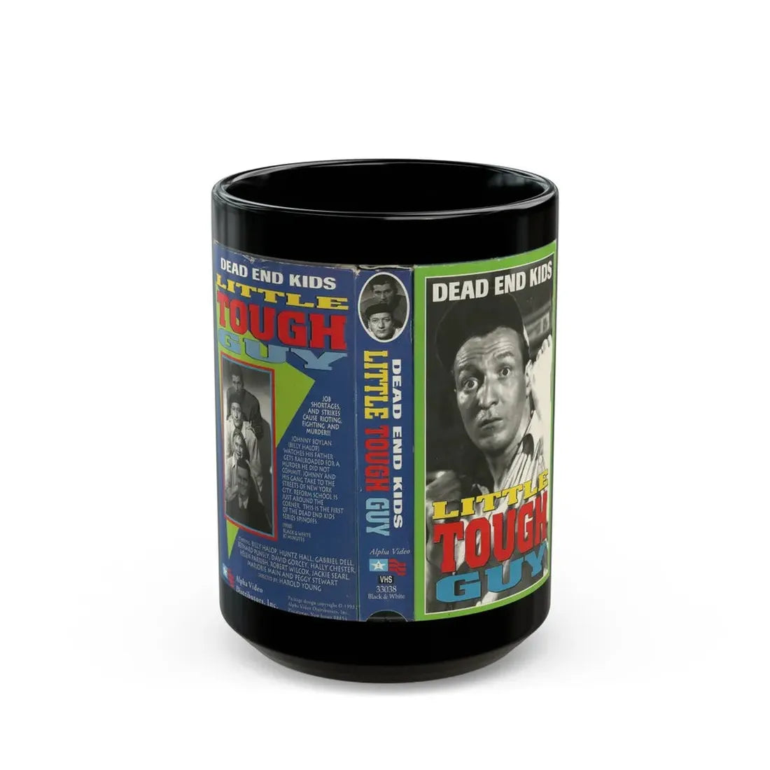 LITTLE TOUGH GUY (VHS COVER) - Black Coffee Mug 15oz - Go Mug Yourself