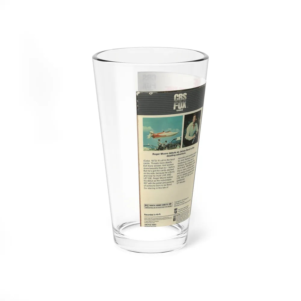 LIVE AND LET DIE (VHS COVER) Pint Glass 16oz - Go Mug Yourself