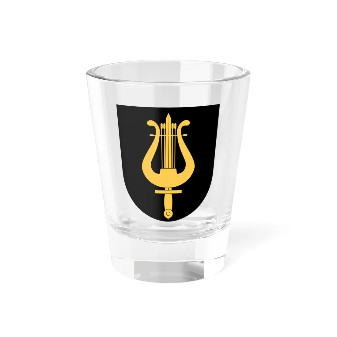 Livgardet Försvarsmusikens stab vapen (Sweden) (Coat of Arms) Shot Glass 1.5oz 1.5oz - Go Mug Yourself