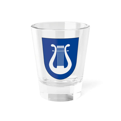 Livgardet Livgardets dragonmusikkår vapen (Sweden) (Coat of Arms) Shot Glass 1.5oz 1.5oz - Go Mug Yourself