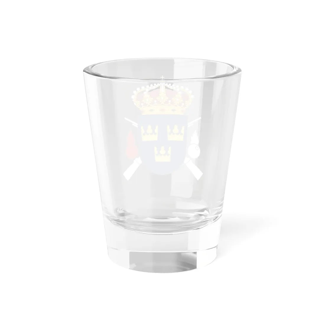 Livgrenadjärregementet vapen (Sweden) (Coat of Arms) Shot Glass 1.5oz - Go Mug Yourself