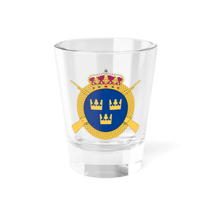 Livregementets grenadjärgrupp vapen (Sweden) (Coat of Arms) Shot Glass 1.5oz 1.5oz - Go Mug Yourself