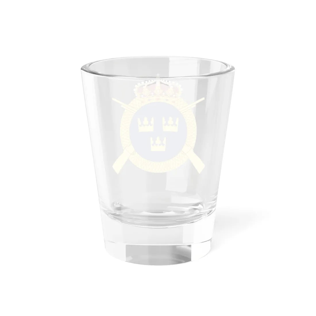 Livregementets grenadjärgrupp vapen (Sweden) (Coat of Arms) Shot Glass 1.5oz - Go Mug Yourself