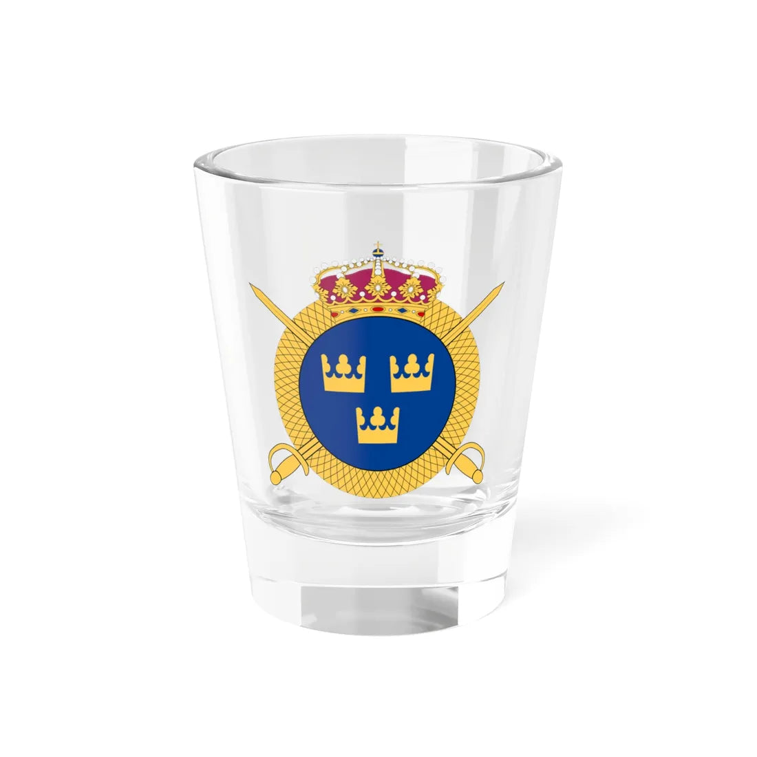 Livregementets husarer vapen (Sweden) (Coat of Arms) Shot Glass 1.5oz 1.5oz - Go Mug Yourself