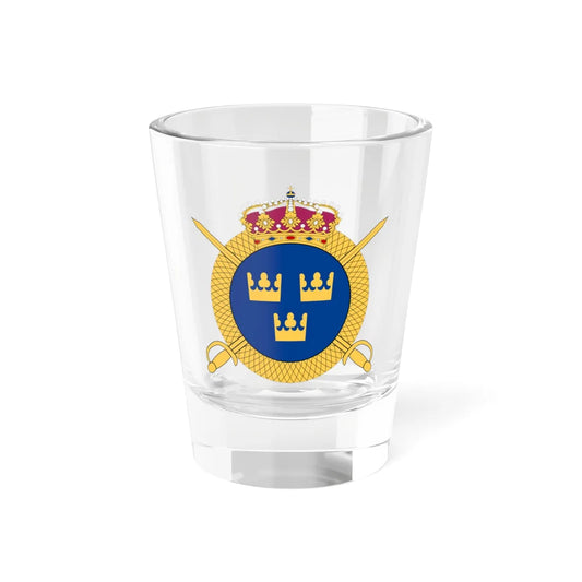 Livregementets husarer vapen (Sweden) (Coat of Arms) Shot Glass 1.5oz 1.5oz - Go Mug Yourself