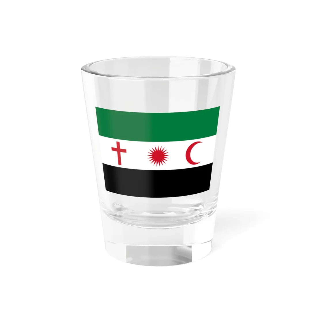 Liwa Ahfad Saladin variant opposition flag (Syria) Shot Glass 1.5oz 1.5oz - Go Mug Yourself