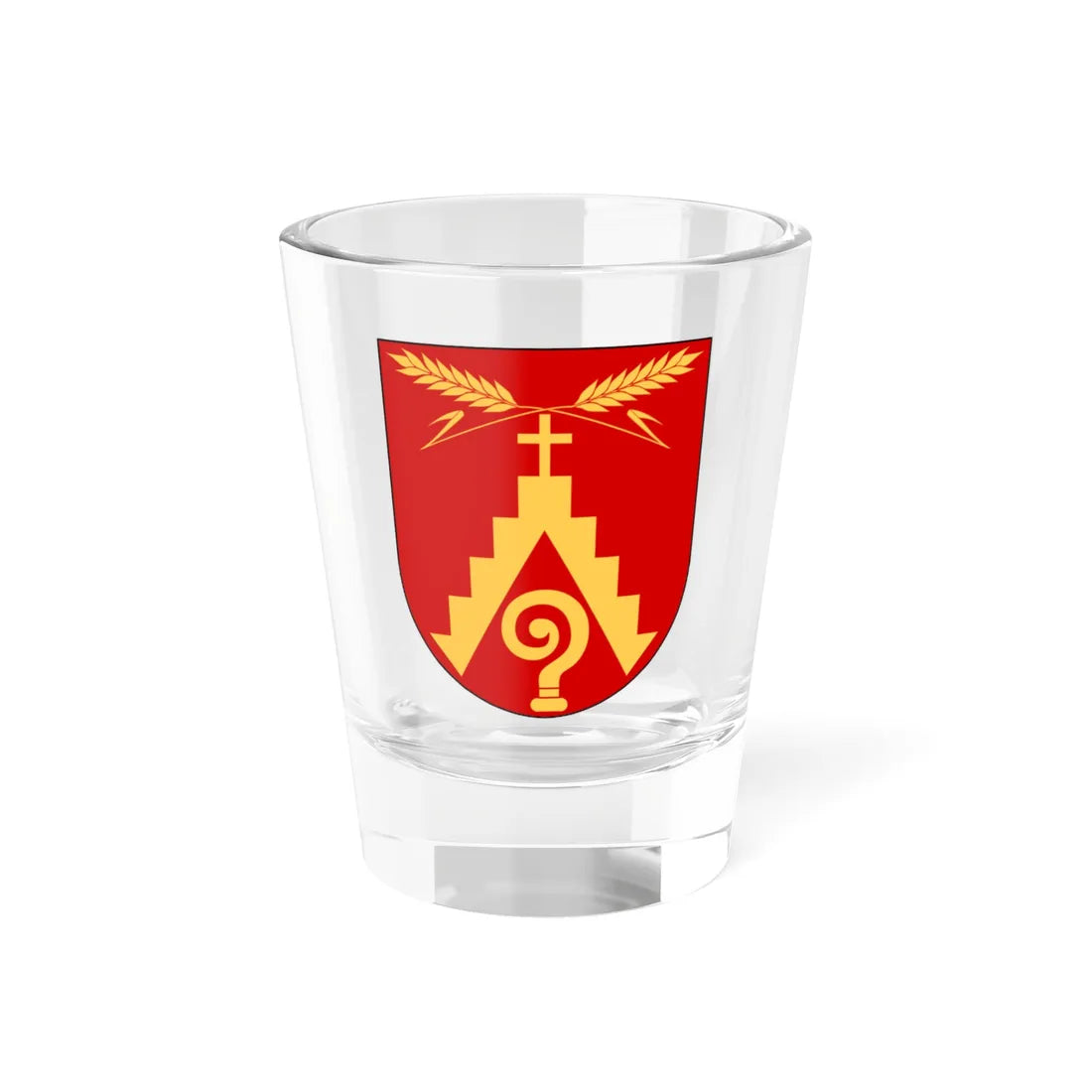 Ljungby församling vapen (Sweden) (Coat of Arms) Shot Glass 1.5oz 1.5oz - Go Mug Yourself