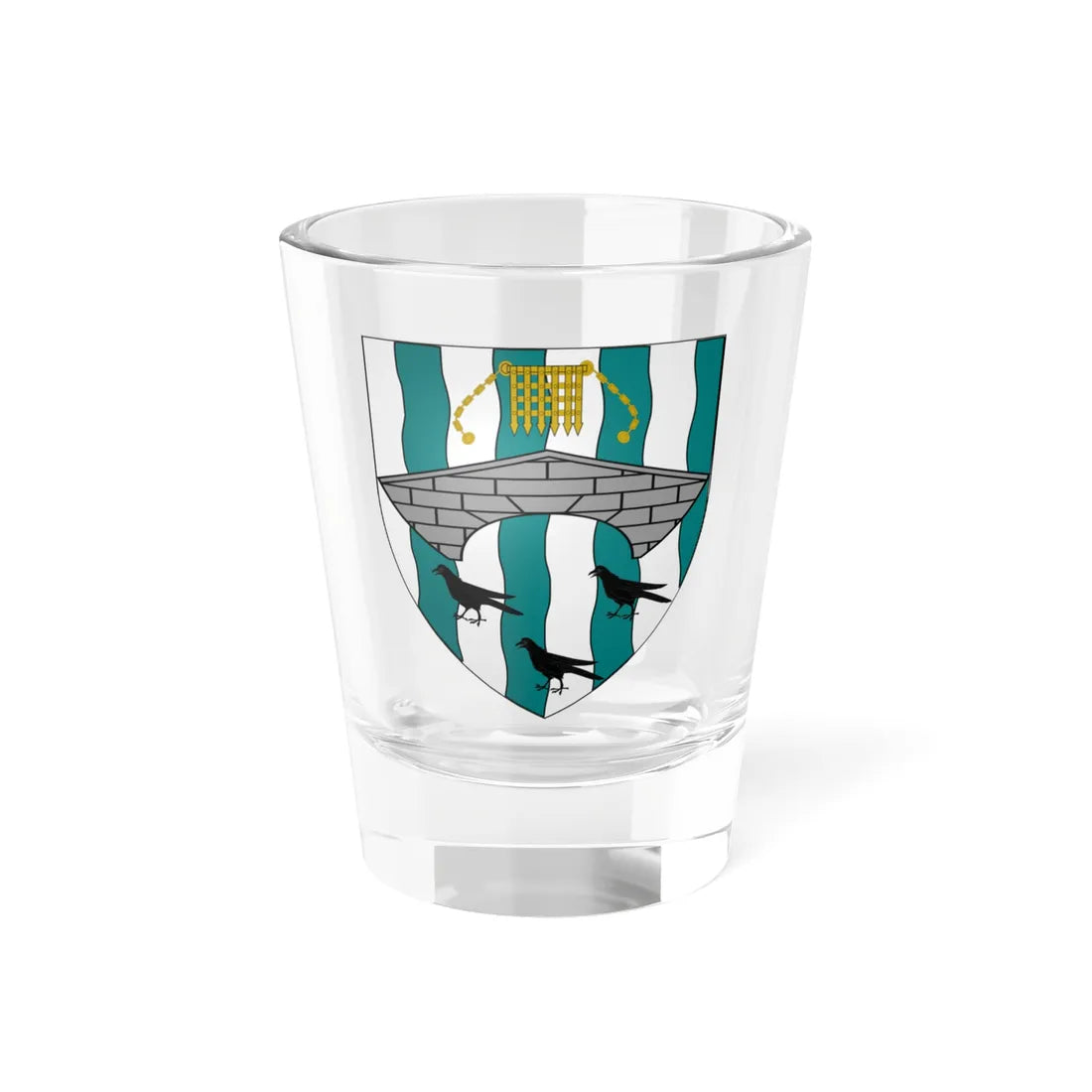 LLIW VALLEY Shield (United Kingdom) (Coat of Arms) Shot Glass 1.5oz 1.5oz - Go Mug Yourself