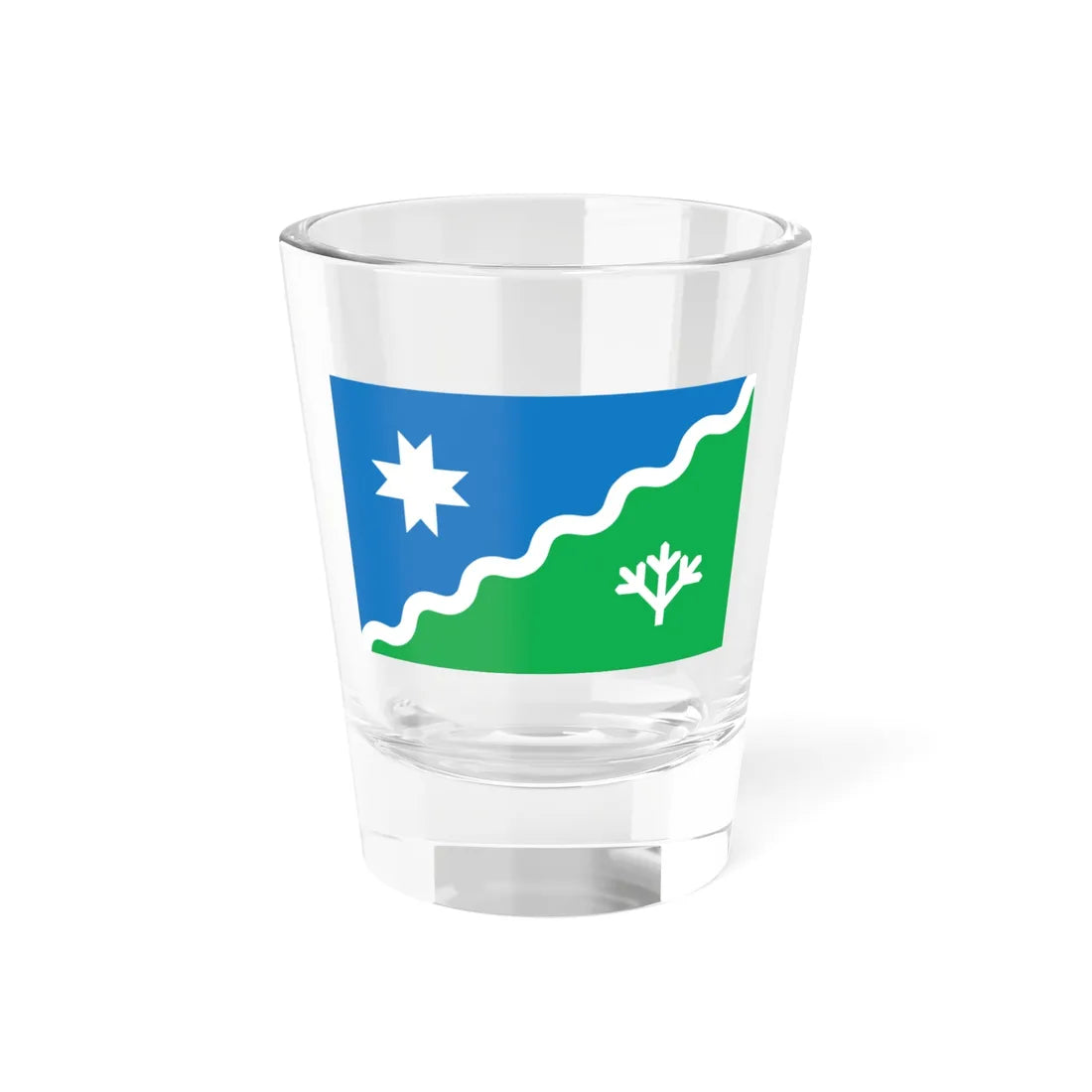 Lääne-Harju valla lipp (Estonia) Shot Glass 1.5oz 1.5oz - Go Mug Yourself