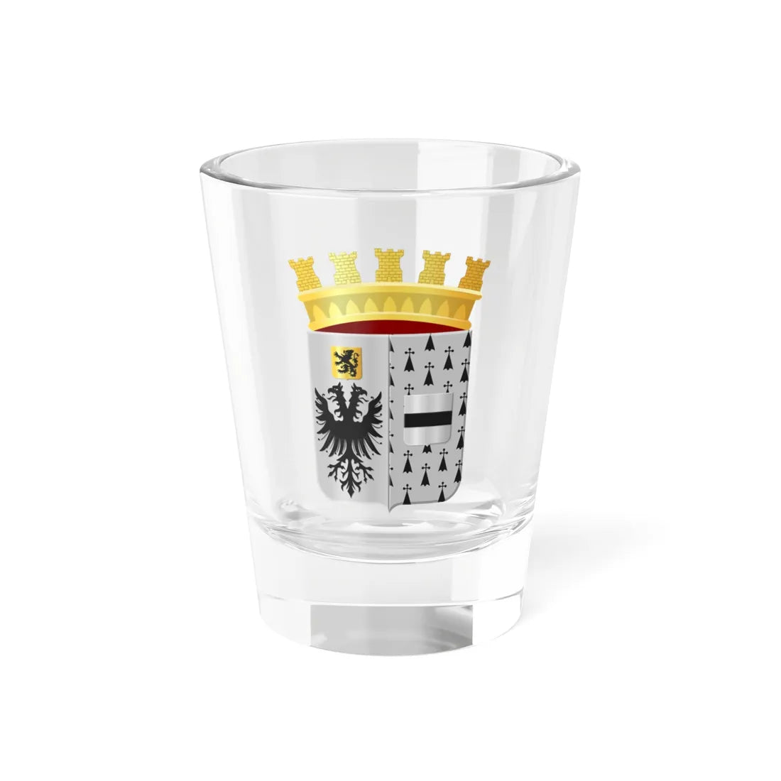Lo-Reninge wapen (Belgium) (Coat of Arms) Shot Glass 1.5oz 1.5oz - Go Mug Yourself