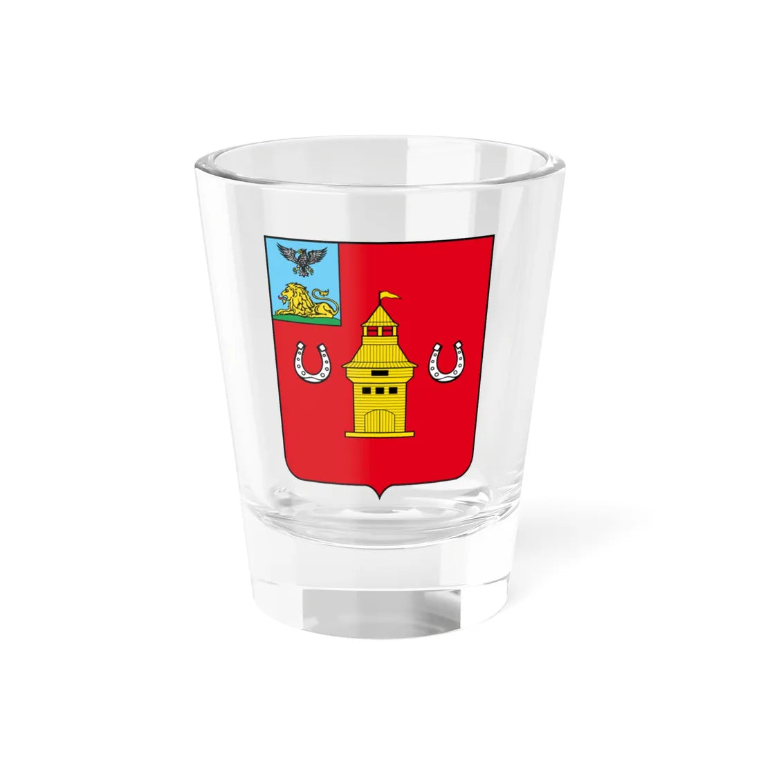 Lob Coats of arms Shebekino (Russia) (Coat of Arms) Shot Glass 1.5oz 1.5oz - Go Mug Yourself