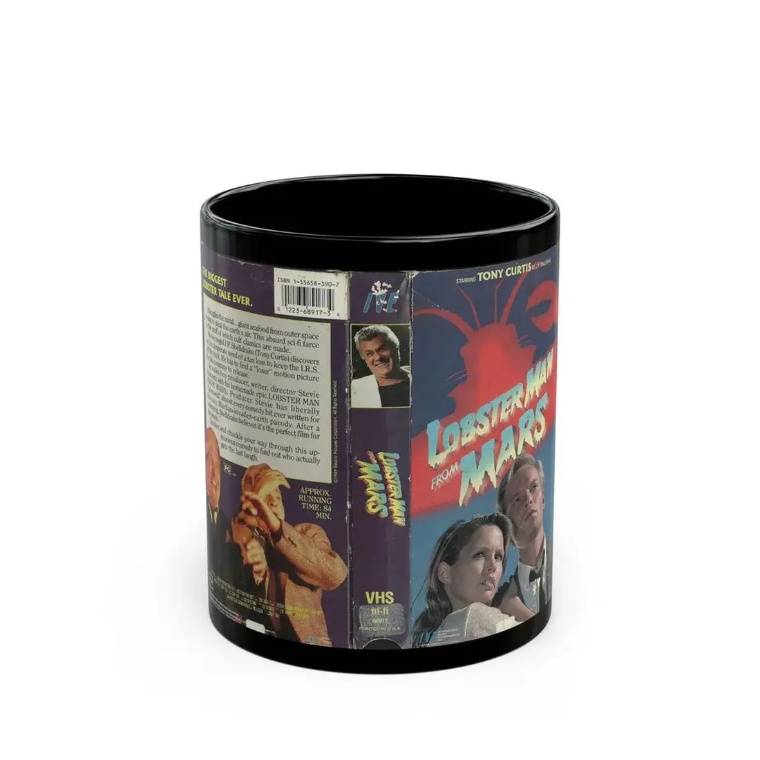 LOBSTER MAN FROM MARS (VHS COVER) - Black Coffee Mug 11oz - Go Mug Yourself
