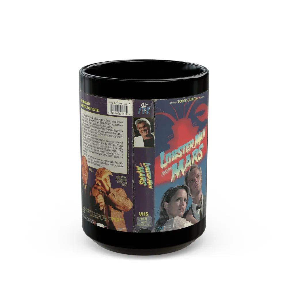 LOBSTER MAN FROM MARS (VHS COVER) - Black Coffee Mug-15oz-Go Mug Yourself