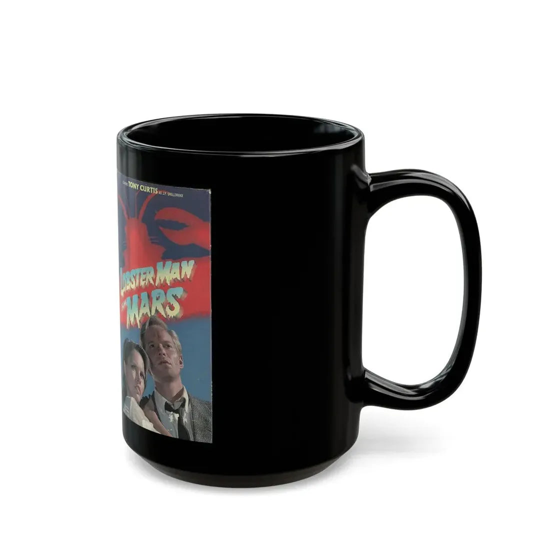 LOBSTER MAN FROM MARS (VHS COVER) - Black Coffee Mug - Go Mug Yourself