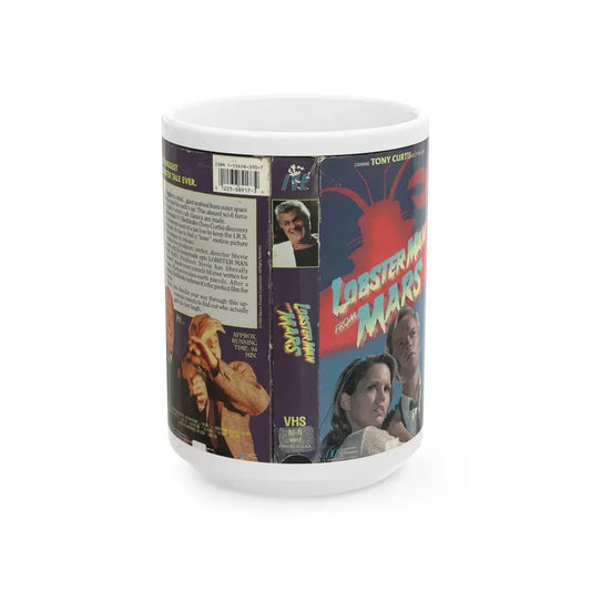 LOBSTER MAN FROM MARS (VHS COVER) - White Coffee Mug 15oz - Go Mug Yourself