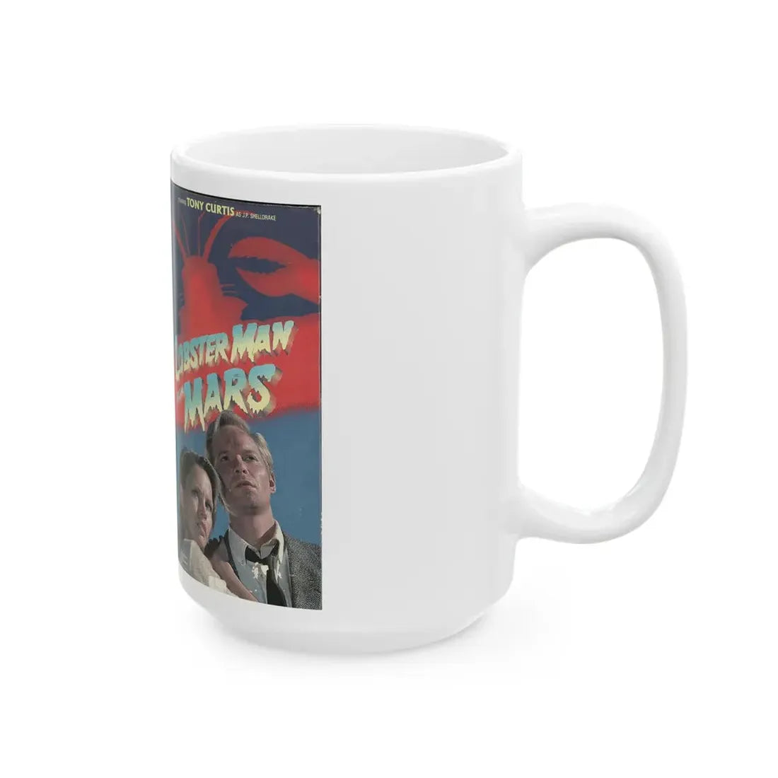 LOBSTER MAN FROM MARS (VHS COVER) - White Coffee Mug - Go Mug Yourself