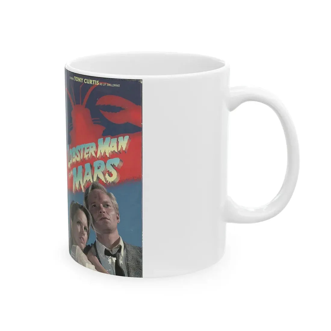 LOBSTER MAN FROM MARS (VHS COVER) - White Coffee Mug - Go Mug Yourself