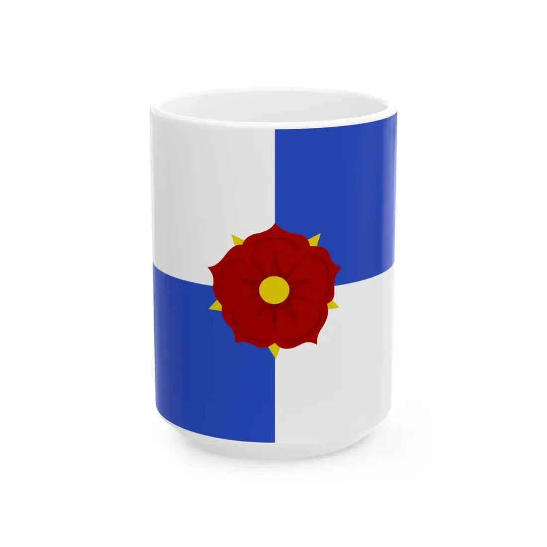Lochristi vlag (Belgium) White Coffee Mug 15oz - Go Mug Yourself