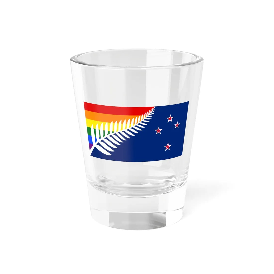 Lockwood New Zealand LGBT Flag (New Zealand) Shot Glass 1.5oz 1.5oz - Go Mug Yourself