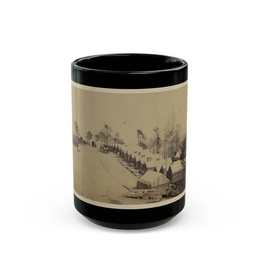 Log Cabin Barracks At A Military Facility (U.S. Civil War) Black Coffee Mug-15oz-Go Mug Yourself