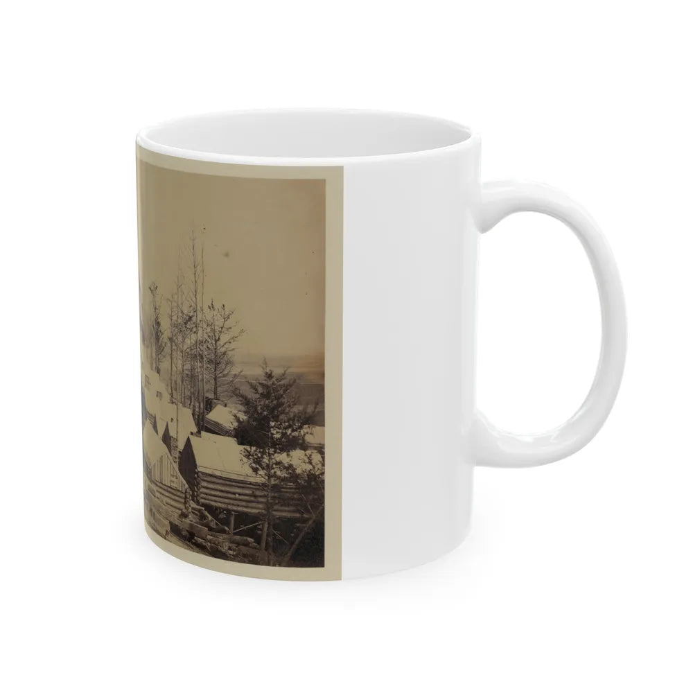 Log Cabin Barracks At A Military Facility (U.S. Civil War) White Coffee Mug-Go Mug Yourself