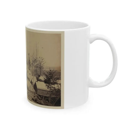 Log Cabin Barracks At A Military Facility (U.S. Civil War) White Coffee Mug - Go Mug Yourself