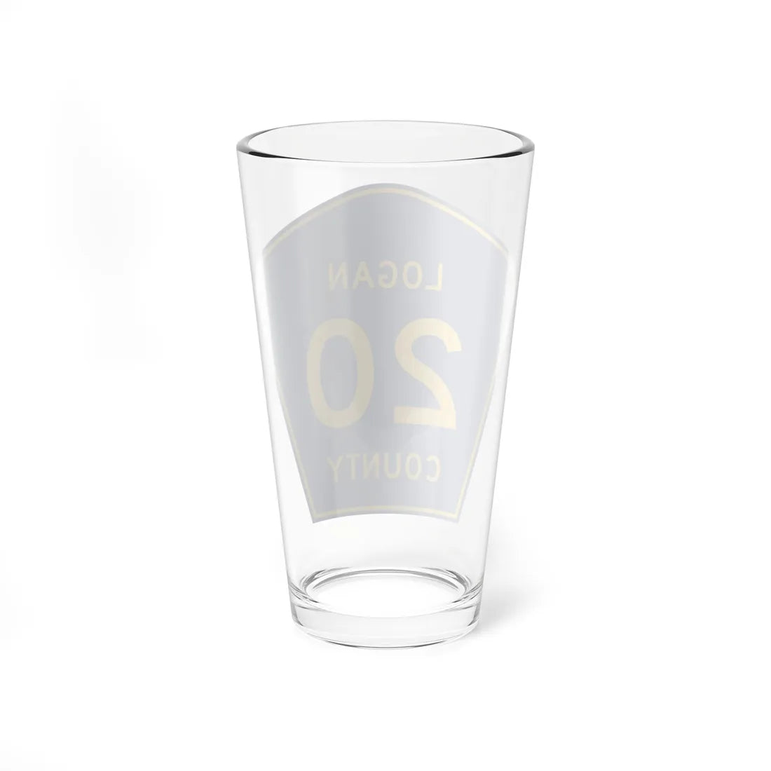 Logan County 20 (Illinois) (Road Sign) Pint Glass 16oz - Go Mug Yourself