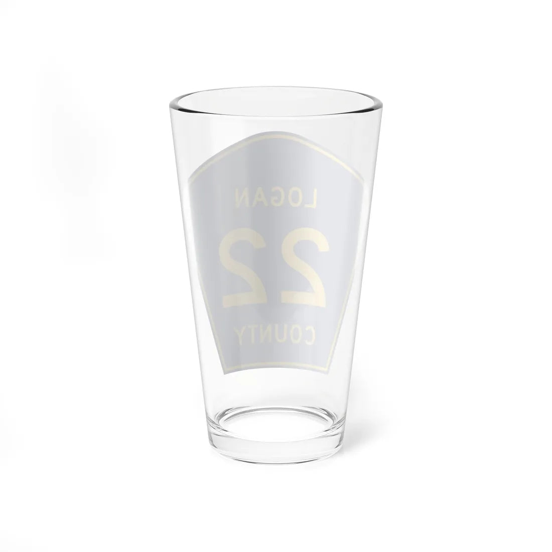Logan County 22 (Illinois) (Road Sign) Pint Glass 16oz - Go Mug Yourself