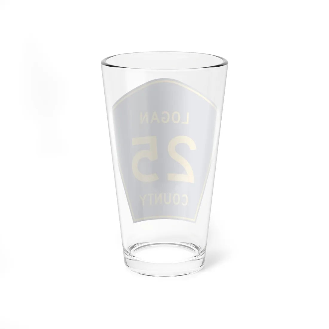Logan County 25 (Illinois) (Road Sign) Pint Glass 16oz - Go Mug Yourself