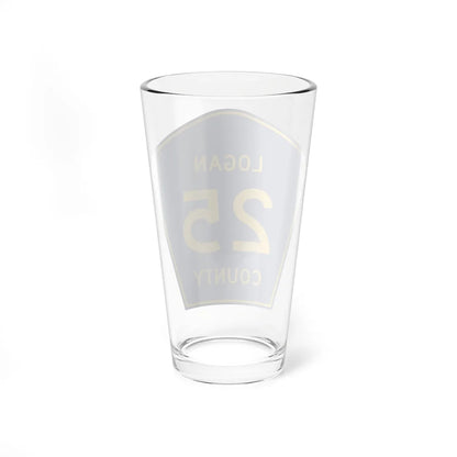 Logan County 25 (Illinois) (Road Sign) Pint Glass 16oz - Go Mug Yourself