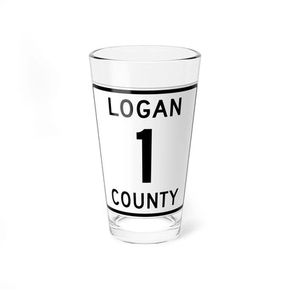 Logan County Route 1 OH (Ohio) (Road Sign) Pint Glass 16oz 16oz - Go Mug Yourself