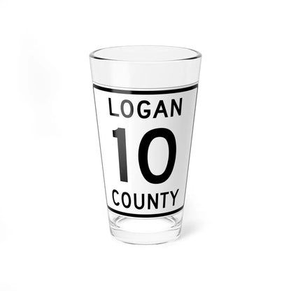 Logan County Route 10 OH (Ohio) (Road Sign) Pint Glass 16oz 16oz - Go Mug Yourself