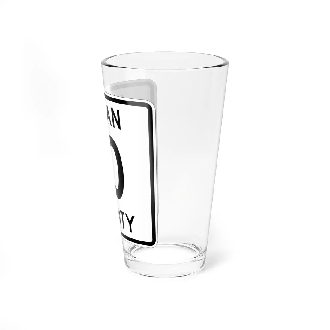 Logan County Route 10 OH (Ohio) (Road Sign) Pint Glass 16oz - Go Mug Yourself