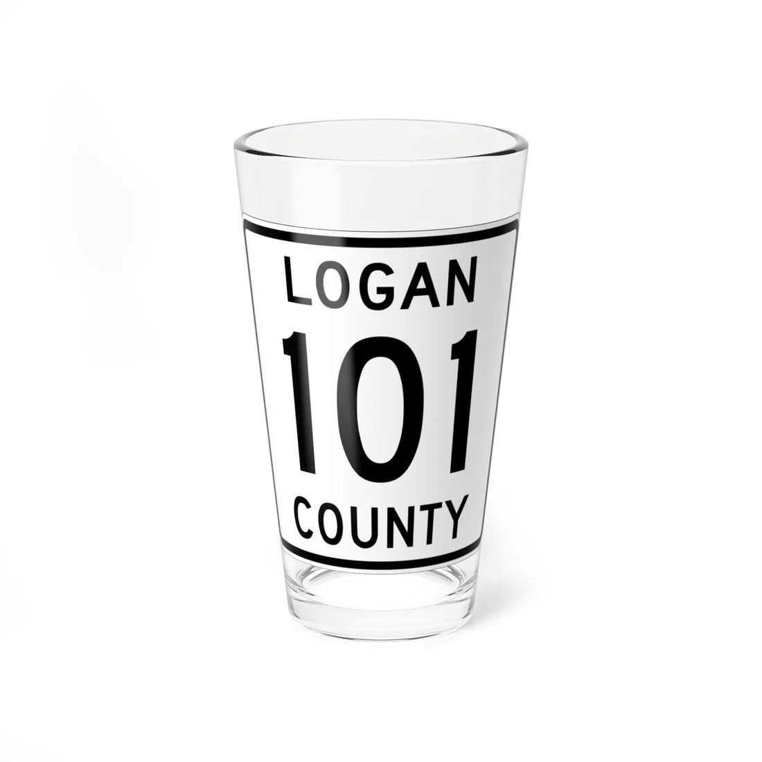 Logan County Route 101 OH (Ohio) (Road Sign) Pint Glass 16oz 16oz - Go Mug Yourself