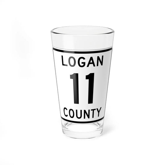 Logan County Route 11 OH (Ohio) (Road Sign) Pint Glass 16oz 16oz - Go Mug Yourself
