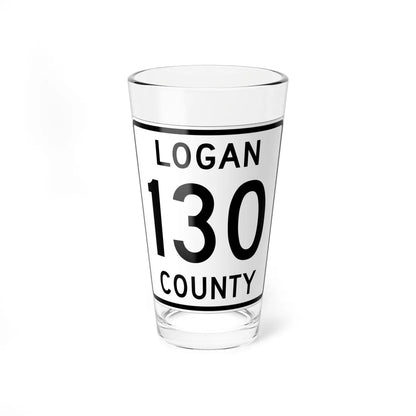 Logan County Route 130 OH (Ohio) (Road Sign) Pint Glass 16oz 16oz - Go Mug Yourself