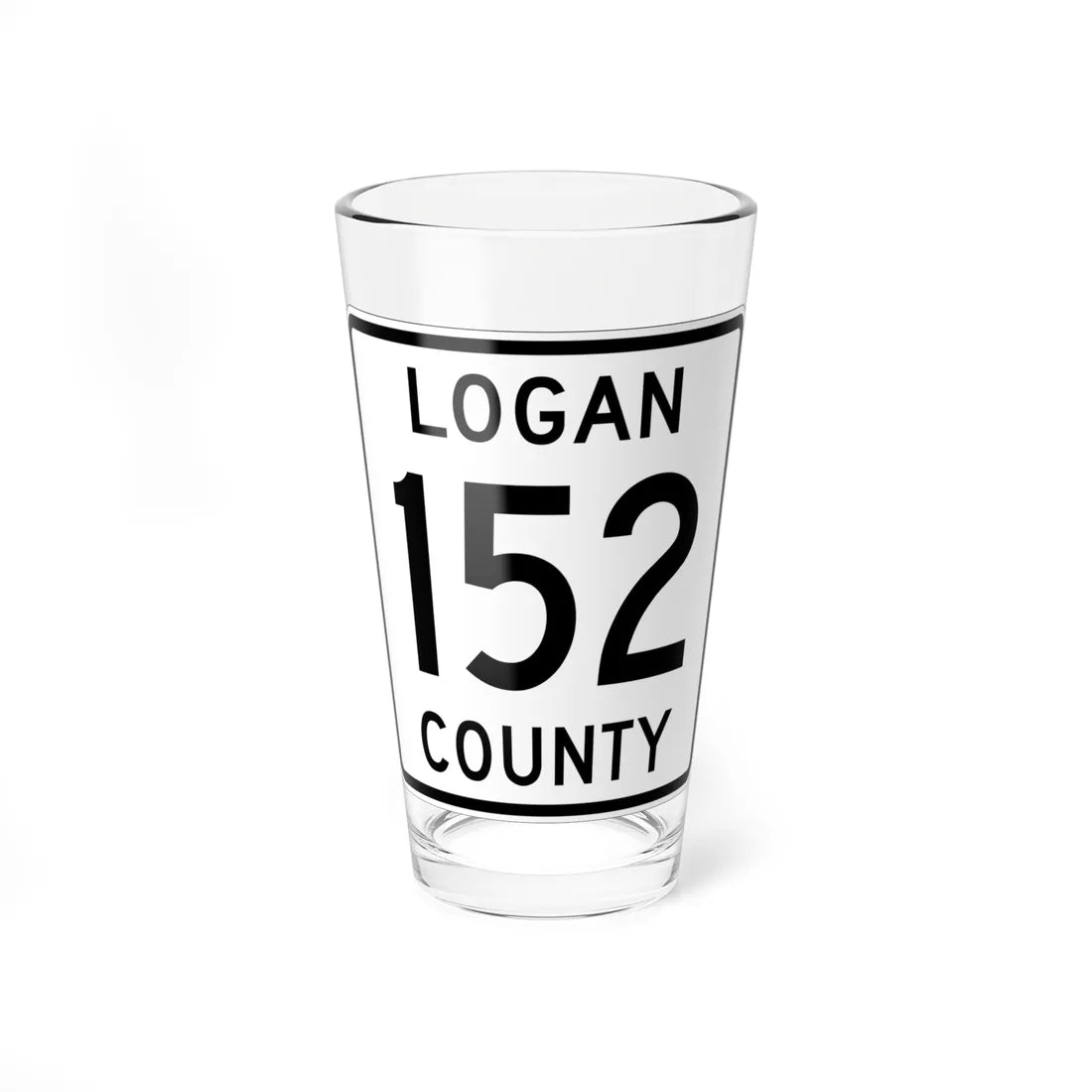 Logan County Route 152 OH (Ohio) (Road Sign) Pint Glass 16oz 16oz - Go Mug Yourself