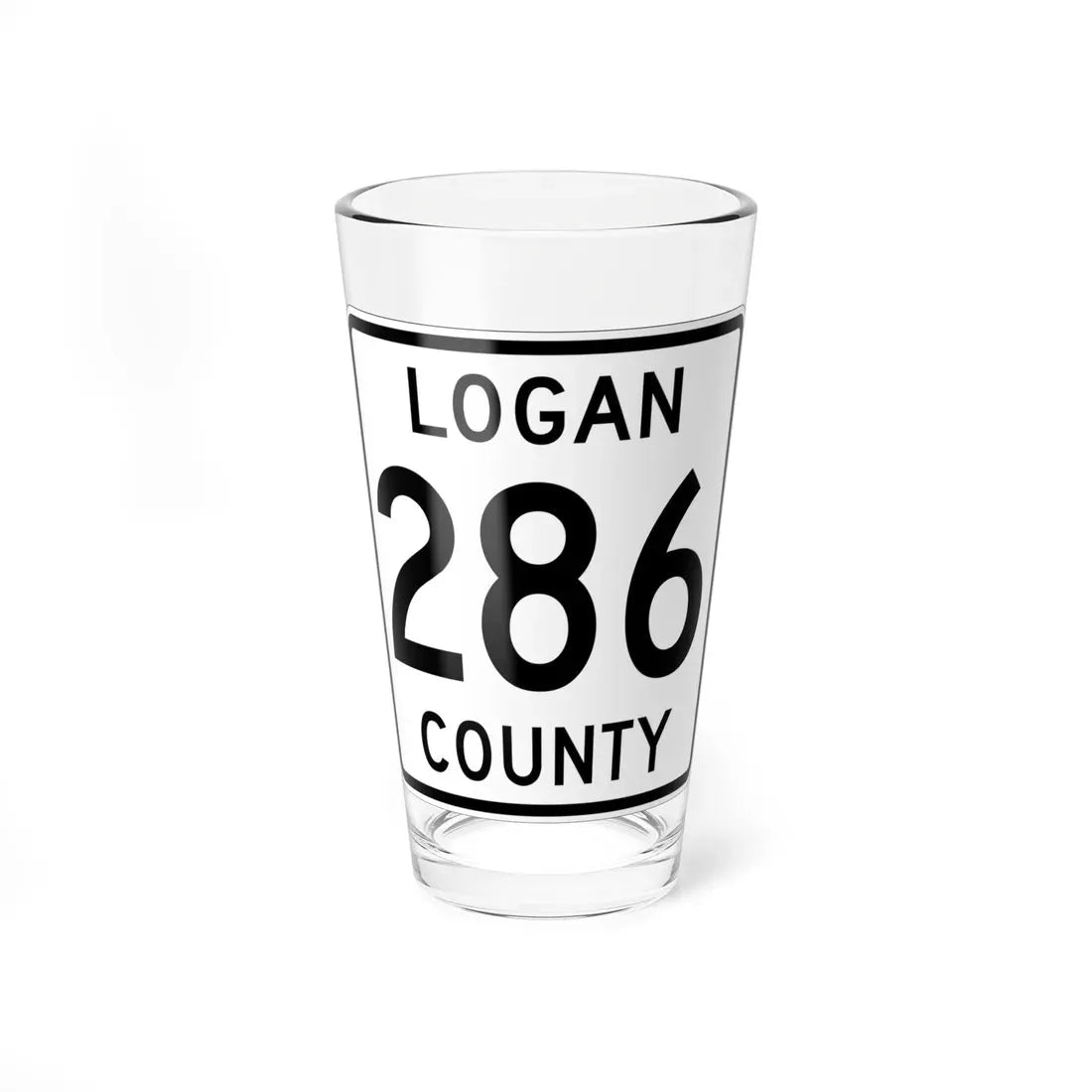 Logan County Route 286 OH (Ohio) (Road Sign) Pint Glass 16oz 16oz - Go Mug Yourself