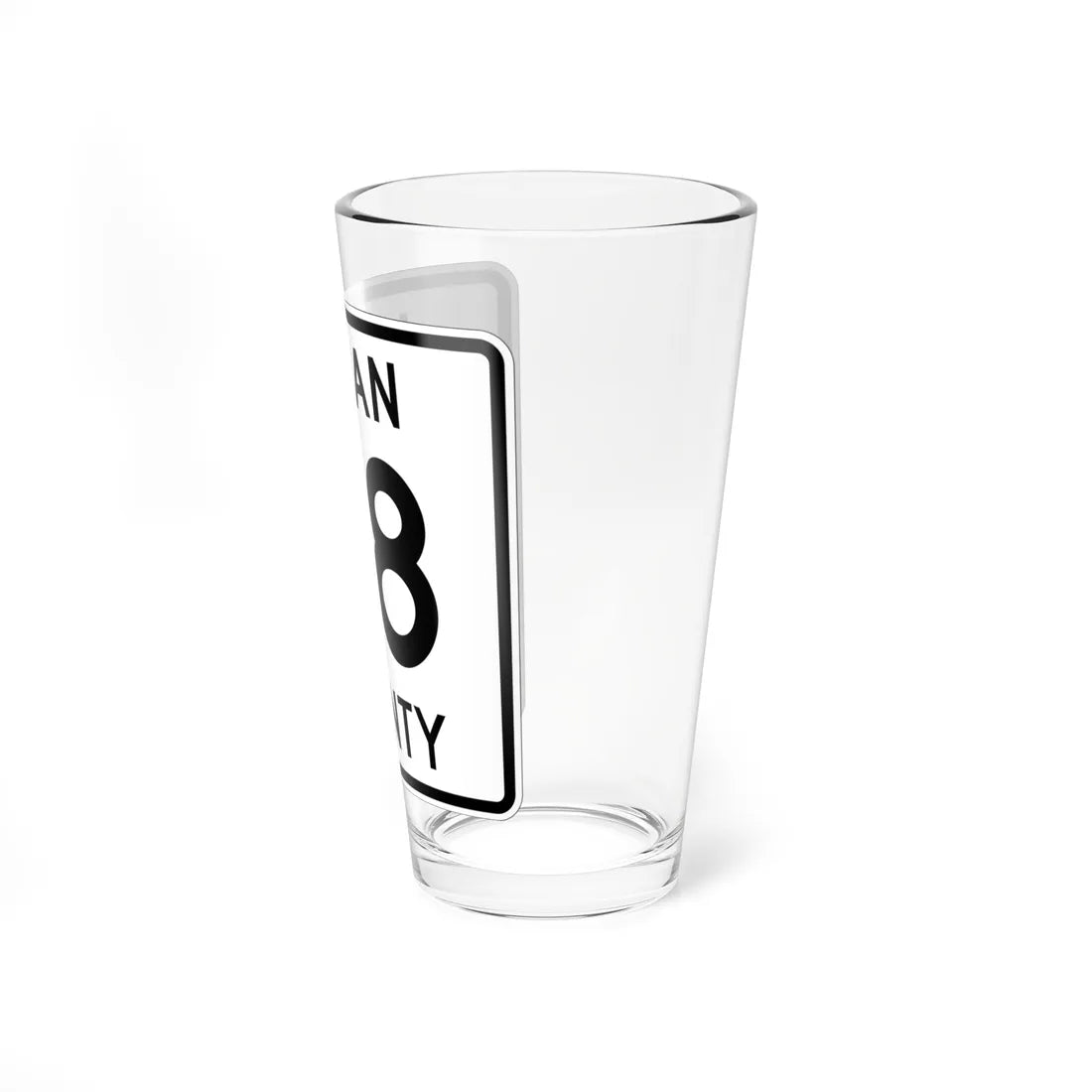 Logan County Route 38 OH (Ohio) (Road Sign) Pint Glass 16oz - Go Mug Yourself