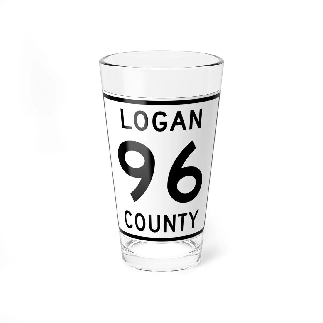 Logan County Route 96 OH (Ohio) (Road Sign) Pint Glass 16oz 16oz - Go Mug Yourself