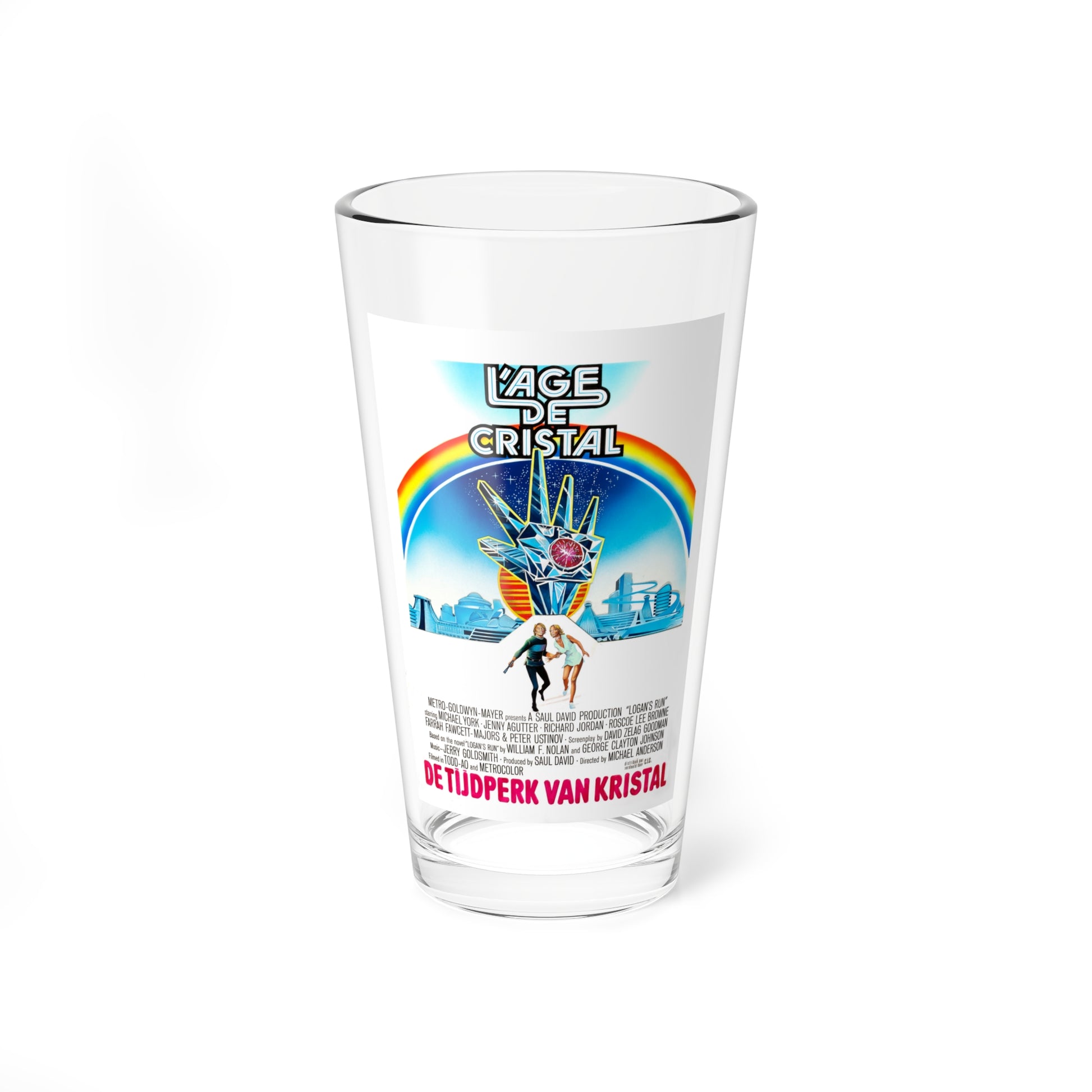 LOGAN'S RUN (BELGIAN) 1976 Movie Poster - Pint Glass 16oz-16oz-Go Mug Yourself