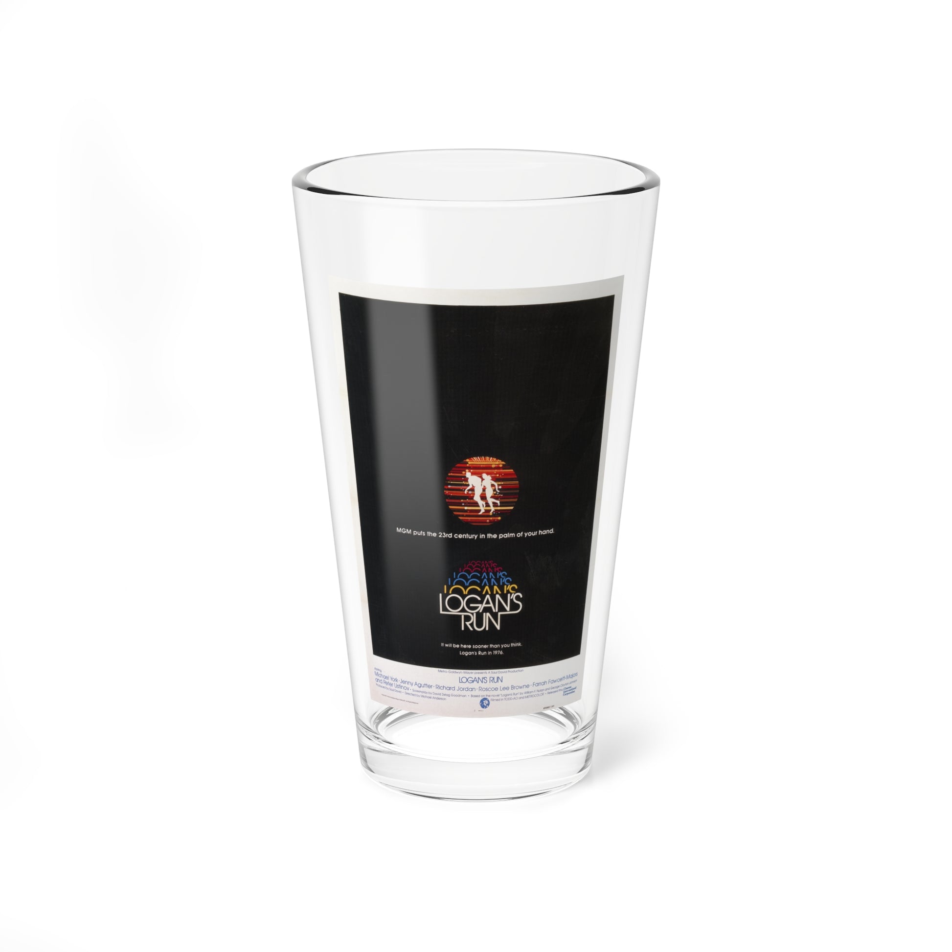 LOGAN'S RUN (TEASER) 1976 Movie Poster - Pint Glass 16oz-16oz-Go Mug Yourself